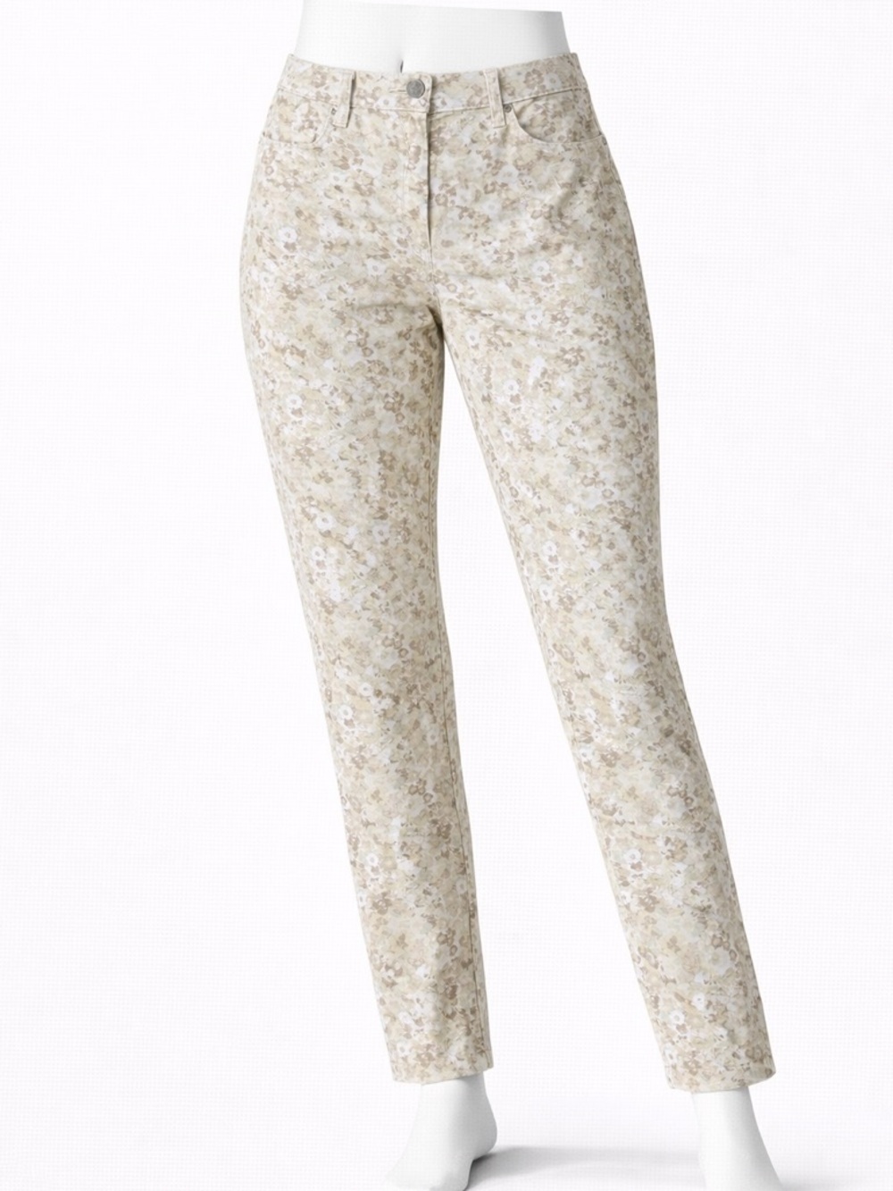 Gloria Vanderbilt Floral Patterned Denim size 10